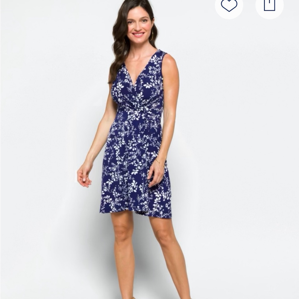 Kaileigh Seanna faux wrap knit dress